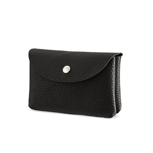 Herren Business Geldbörse Leder Kleingeld Tasche Frauen Tragbare Reise Karten Casual Use Kleine Leder Geldbörse für Männer, Schwarz , double layer von Frotox