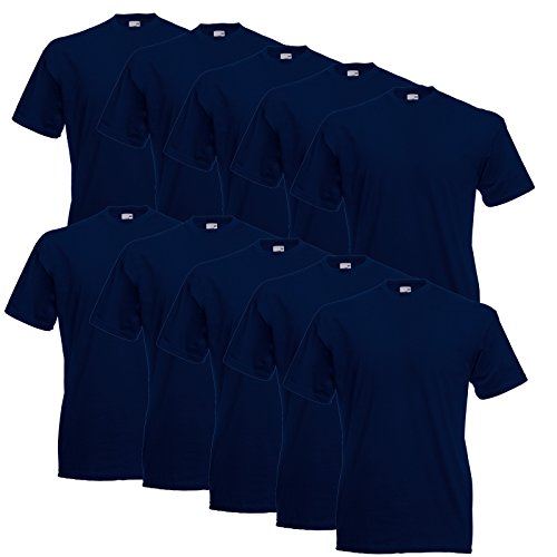 Fruit of the Loom 10er Pack Valueweight T-Shirt Größe S - 5XL T-Shirts in vielen Farben M,deep Navy von Fruit of the Loom