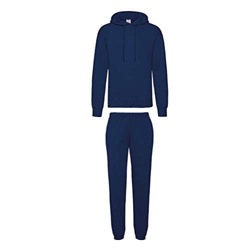 2er-Set Fruit of the Loom Hausanzug Sportanzug Jogginghose & Kapuzensweatshirt (XL, Navy) von Fruit of the Loom