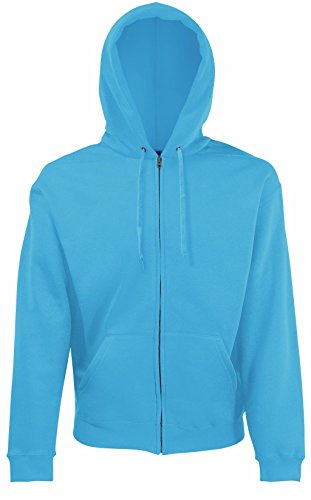 Fruit of the Loom: Hooded Sweat Jacket 62-062-0, Größe:M;Farbe:Azure Blue von Fruit of the Loom