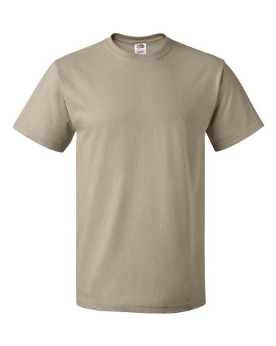 Fruit of the Loom Herren-T-Shirt, kurzärmlig, Grau, beige, L von Fruit of the Loom