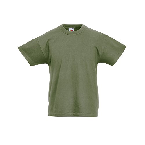 Fruit of the Loom Kinder Original Kurzarm T-Shirt (5-6 Jahre) (Klassik Olive) von Fruit of the Loom