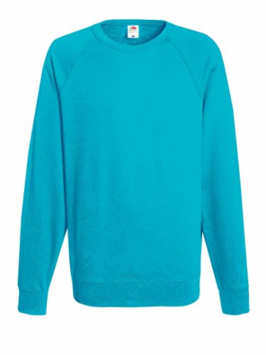 Fruit of The Loom FOTL Herren Sweatshirt Classic Raglanärmel, azurblau, XXL von Fruit of the Loom