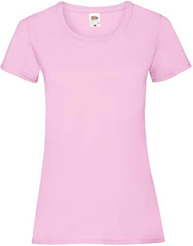 Fruit of the Loom, T-Shirt für Damen, Hellrosa, Small von Fruit of the Loom