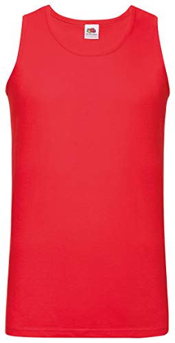 Fruit of the Loom 3er Pack Valueweight Athletic Vest Unterhemd, Farbe:rot, Größe:XL von Fruit of the Loom
