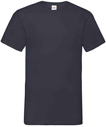 Fruit of the Loom 5er Pack Valueweight V-Neck T Unisex T-Shirt V Ausschnitt Mehrpack NEU, Größe:M, Farbe:deep Navy von Fruit of the Loom