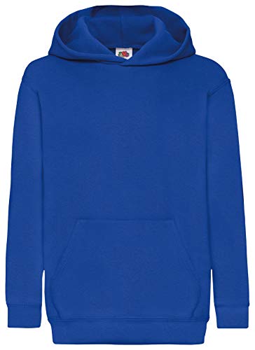 Fruit of the Loom Classic Hooded Sweat Kids Kapuzen-Sweatshirt, Farbe:royal, Größe:128 von Fruit of the Loom