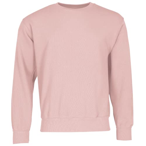 Fruit of the Loom Classic Set-In Sweat + GRATIS MyShirt Stoffbeutel, Farbe:Powder Rose + GRATIS MyShirt Stoffbeutel, Größe:2XL von Fruit of the Loom