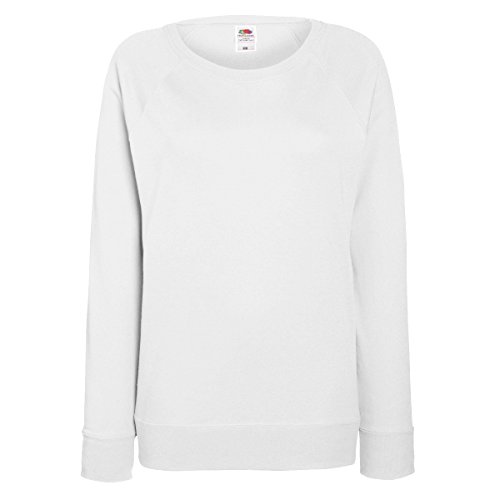 Fruit of the Loom Ladies Lightweight Raglan Sweat Weiß White XS von Fruit of the Loom