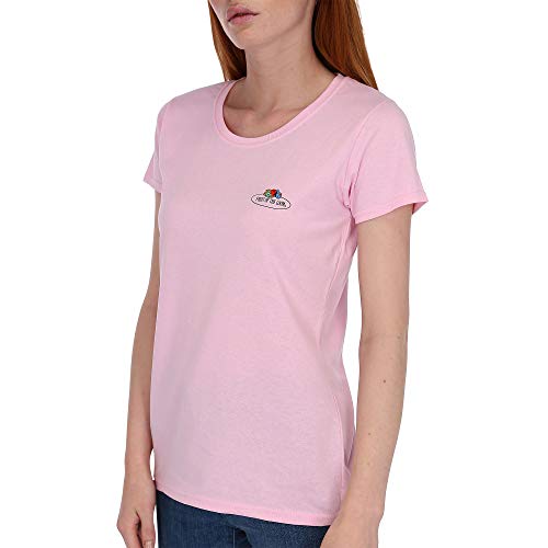 Fruit of the Loom Damen T-Shirt mit Vintage-Logo, Farbe:Rosa (Rose 52), Größe:M von Fruit of the Loom