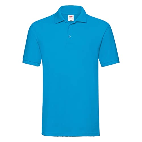 Fruit of the Loom - Herren Kurzarm Poloshirt, Blau S von Fruit of the Loom