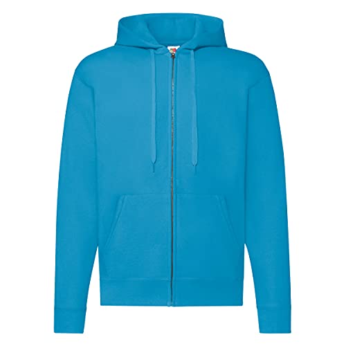 Fruit of the Loom Hooded Herren Sweatshirt, azurblau, XL von Fruit of the Loom