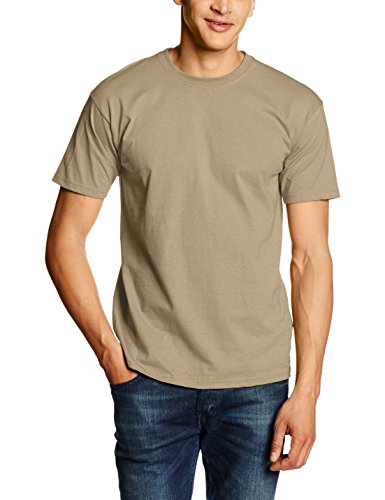 Fruit of the Loom Herren Valueweight Short Sleeve T-Shirt, Khaki, L von Fruit of the Loom