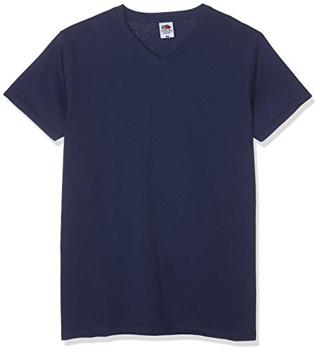 Fruit of the Loom Herren V-Neck Valueweight T-Shirt, Navy, XL (10er Pack) von Fruit of the Loom