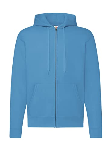 Fruit of the Loom Hooded Sweat-Jacket M,1x Azurblau + 1 HL Kauf Notizblocke von Fruit of the Loom