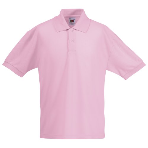 Fruit of the Loom Jungen Poloshirt rosa hellrosa 5-6 Jahre von Fruit of the Loom