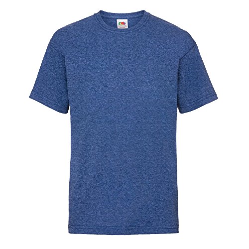 Fruit of the Loom Jungen T-Shirt, Retro Royal Meliert, 12-13 Jahre (152) von Fruit of the Loom