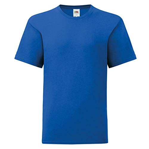 Fruit of the Loom Kids Iconic T-Shirt Größe 104-164, Farbe:royal, Größe:140 von Fruit of the Loom