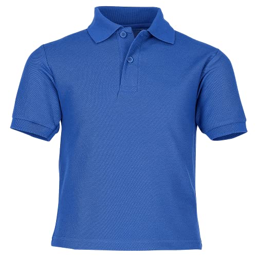 Fruit of the Loom Kinder-Poloshirt, kurzärmelig, Unisex, 65 % Polyester, 35 % Baumwolle, königsblau, 3-4 Jahre von Fruit of the Loom