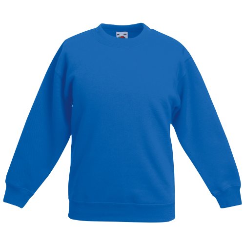 Fruite of the Loom Kinder Sweatshirt, vers. Farben 128,Royal Blau von Fruit of the Loom