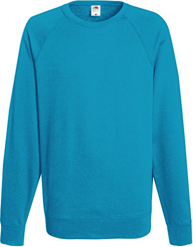 Fruit of the Loom Lightweight Raglan Sweat 62-138-0 XXL,Azure Blue von Fruit of the Loom