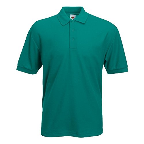 Unbekannt Piqué Polo 65/35 T-Shirt Unisex - Erwachsene, Türkis - Grün, Large von Fruit of the Loom