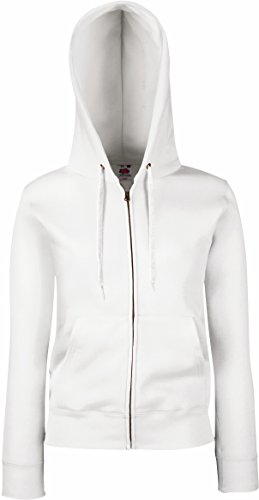 Fruit of The Loom Damen Sweatjacke Premium Hooded Lady-Fit Weiß White S von Fruit of the Loom