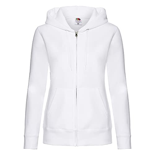 Fruit of the Loom Premium Hooded Sweatjacke Lady-Fit - Farbe: White - Größe: XS von Fruit of the Loom