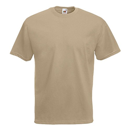 Fruit of the Loom - T-Shirt 'Valueweight T' / Khaki, 3XL von Fruit of the Loom