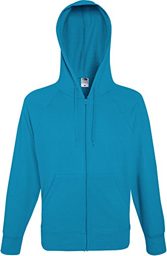 Fruit of the Loom: Lightweight Hooded Sweat Jacket 62-144-0, Größe:S;Farbe:Azure Blue von Fruit of the Loom