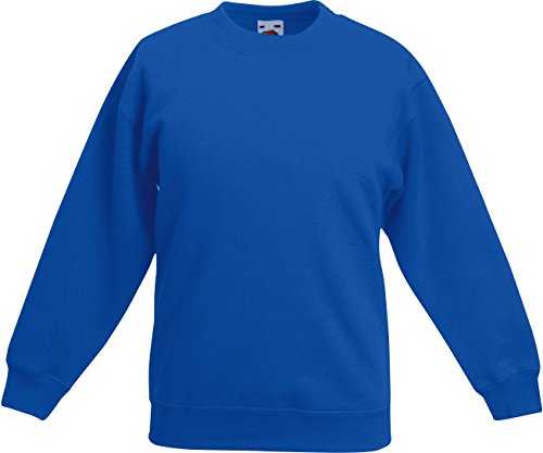 Kids Set-In Sweatshirt 140 (9-11),Royal Blue von Fruit of the Loom