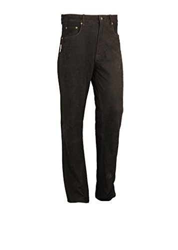 Fuente Leather Wears Lederjeans Herren Damen- Lederhose lang Herren- Damen-Braun von Fuente Leather Wears