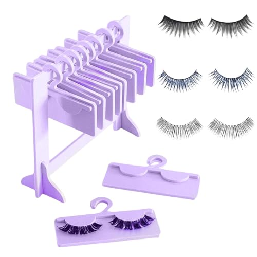 Fukamou Halter Für Falsche Wimpern, Wimpern-Acryl-Aufhänger-Rack | Halter Für Falsche Wimpernverlängerung Mit 10 Aufhänger-Organizer-Pfropfständer von Fukamou