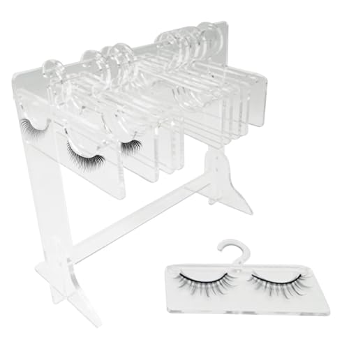 Fukamou Halter Für Falsche Wimpern, Wimpern-Acryl-Aufhänger-Rack | Halter Für Falsche Wimpernverlängerung Mit 10 Aufhänger-Organizer-Pfropfständer von Fukamou