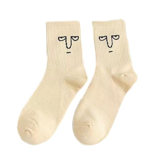 Interessante Runde Socken, Interessante Emotionale Persönlichkeitssocken, Trendige Ausdruckssocken, Schweißabsorbierende Und Atmungsaktive Strü pfe von Fukamou