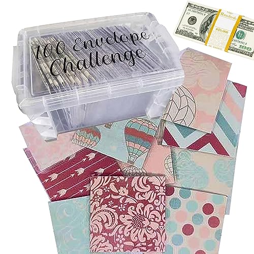 100 Umschlag-Challenge-Kit - Sparen Sie Geld-Challenge 100 Tage,Das Budgetplanungshandbuch hilft Kindern, das Sparen zu lernen, und die Aufbewahrungsbox ist für Auto-, Geburtstags- und 100 Umschlag-Challenge-Kit - Sparen Sie Geld-Challenge 100 Tage,Das Budgetplanungshandbuch hilft Kindern, das Sparen zu lernen, und die Aufbewahrungsbox ist für Auto-, Geburtstags- und von Fulenyi