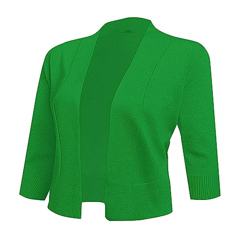 Bolero Damen Weiß Leichte Strickbolero Hippie Strickjacke Elegante Dünne Bolero Spitze Kurzarm Kurz Jacke Festlich Zum Kleid Häkel Cardigan Kurzblazer von Fulidngzg