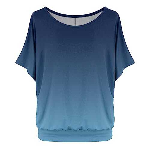 Damen T Shirt: Elegant Kurzarm Tshirt Fledermaus Made in Italy Festliche Bluse Locker Große Größen Tunika Yoga Schwarzes Oberteile mit Gummizug Am Saum Sommer Festlich Hawaii Hemd Shirts Damen T Shirt: Elegant Kurzarm Tshirt Fledermaus Made in Italy Festliche Bluse Locker Große Größen Tunika Yoga Schwarzes Oberteile mit Gummizug Am Saum Sommer Festlich Hawaii Hemd Shirts von Fulidngzg