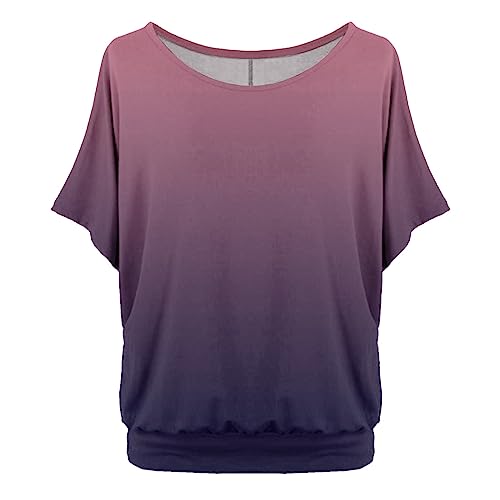 Damen T Shirt: Elegant Kurzarm Tshirt Fledermaus Made in Italy Festliche Bluse Locker Große Größen Tunika Yoga Schwarzes Oberteile mit Gummizug Am Saum Sommer Festlich Hawaii Hemd Shirts Damen T Shirt: Elegant Kurzarm Tshirt Fledermaus Made in Italy Festliche Bluse Locker Große Größen Tunika Yoga Schwarzes Oberteile mit Gummizug Am Saum Sommer Festlich Hawaii Hemd Shirts von Fulidngzg
