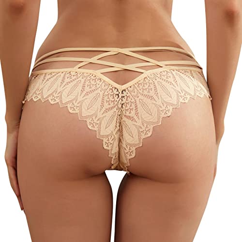 Fulidngzg Brazilian Slip Damen Spitze Dessous Unterhosen Offen Ouvert Erotisch Nahtlose Slips Bikini Hipster Unterwäsche Große Größen Sexy String Tanga Höschen von Fulidngzg