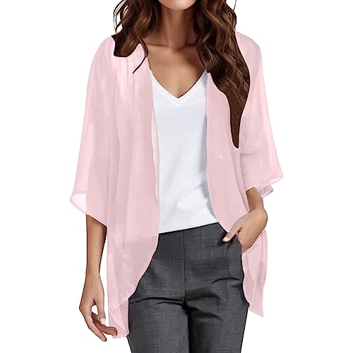 Fulidngzg Damen Bolero Festlich Leichte Zum Kleid Kurzblazer Kurzarm Kurz Bolero Schwarz Dünne Jacke Spitze Festlich Strickbolero Häkel Crop Elegante Cardigan Strickjacken von Fulidngzg