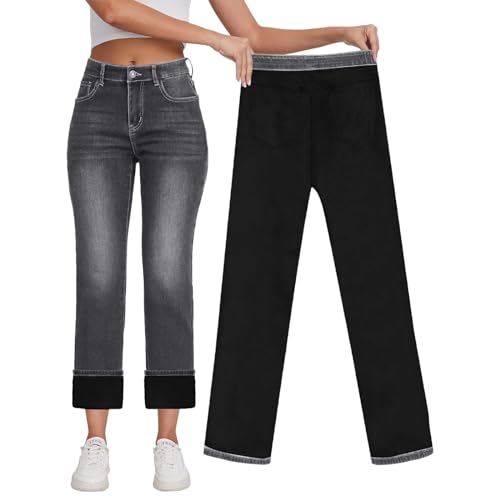 Fulidngzg Gefütterte Jeans Damen Slim Fit Thermojeans Winterjeans Fell mit Gummizug Bund Thermopants Winterhosen Knöpfe Curvy Thermohose Dicke Shaping Schneehose Jeanshose Thermojogginghosen Fulidngzg Gefütterte Jeans Damen Slim Fit Thermojeans Winterjeans Fell mit Gummizug Bund Thermopants Winterhosen Knöpfe Curvy Thermohose Dicke Shaping Schneehose Jeanshose Thermojogginghosen von Fulidngzg