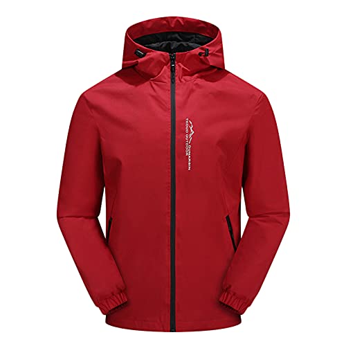 Fulidngzg Leichte Regenjacke Herren Winddicht Wanderjacke Wasserdicht Atmungsaktiv Waterproof Regenmantel Regenjacke 3 In 1 Leicht Dünn Rain Jacket Windjacke Outdoor Festival Große Größen Windbreaker von Fulidngzg