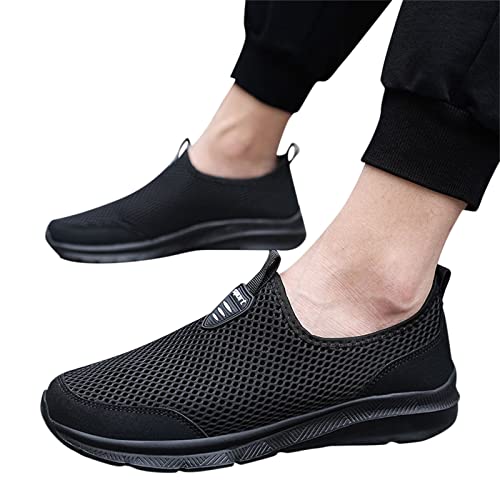 Fulidngzg Schuhe Herren Sneaker Slip-On Freizeitschuhe Breite Füße Turnschuhe Laufschuhe Outdoor Fussballschuhe Halbschuhe Atmungsaktiv Wanderschuhe Sportschuhe mit Dicker Sohle Leder Trekkingschuhe von Fulidngzg