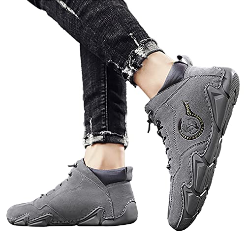 Fulidngzg Sneaker Herren Arbeitsschuhe Übergröße Barfußschuhe Turnschuhe Laufschuhe Freizeitschuhe Leder Outdoor Sommer Trekkingschuhe Sicherheitsschuhe Atmungsaktiv Leichte Wanderschuhe Sportschuhe von Fulidngzg