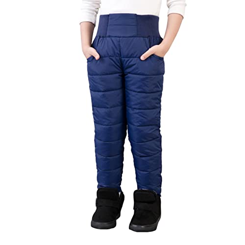 Fulidngzg Thermohose Kinder Jungen Regenhose Ski-Hose Wanderhose Snowboardhose Gefüttert Winddicht Fleecefutter Thermohose Skihose Ski Pants Breathable Winter Softshellhose Schneehose von Fulidngzg