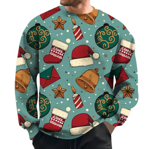 Ugly Christmas Sweater Herren 5XL Winter Strickpullover Weihnachtspulli Xmas Rentier Weihnachten Pullover Weihnachtspullover Hässlich Modern Funny Christmas Sweater Weihnachtssweater von Fulidngzg