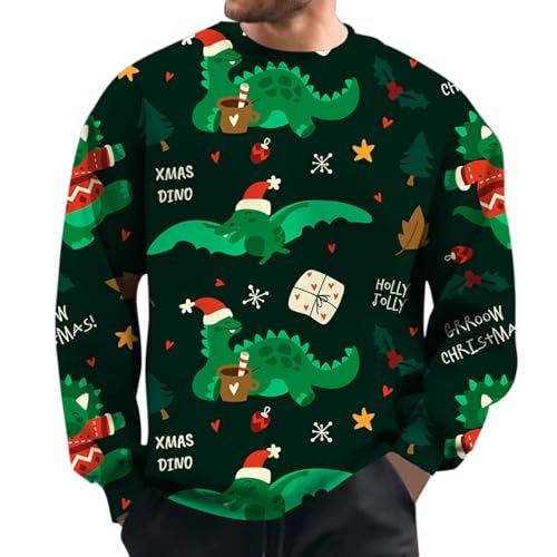 Ugly Christmas Sweater Herren 5XL Winter Strickpullover Weihnachtspulli Xmas Rentier Weihnachten Pullover Weihnachtspullover Hässlich Modern Funny Christmas Sweater Weihnachtssweater von Fulidngzg