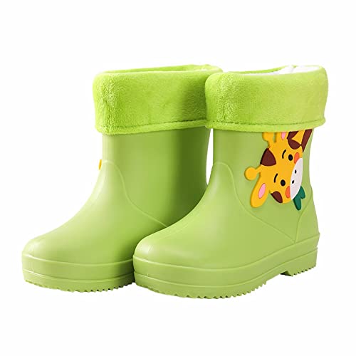 Fulidngzg Wasserschuhe Kinder Barfuss Thermo Gartenschuhe Rain Boots Rutschfeste Outdoor Gummistiefel Wasserschuhe Bequeme Bunte Rosa Reitstiefel Regenstiefel von Fulidngzg