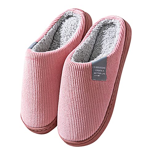 Hausschuhe Damen Herren Winter Warm Pantoffeln Frauen Leichte Bequeme Flauschig Filzpantoffeln Plüsch Weiche Barfuss Slippers Fluffy Filzhausschuhe Unisex für Drinnen und Draussen von Fulidngzg